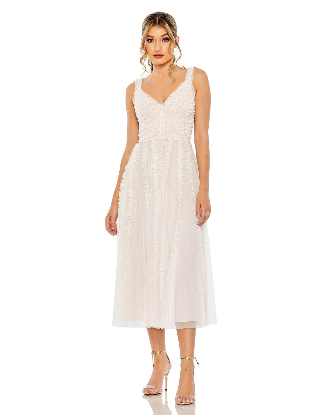 Sleeveless Ruffle Tiered Dress | Mac Duggal