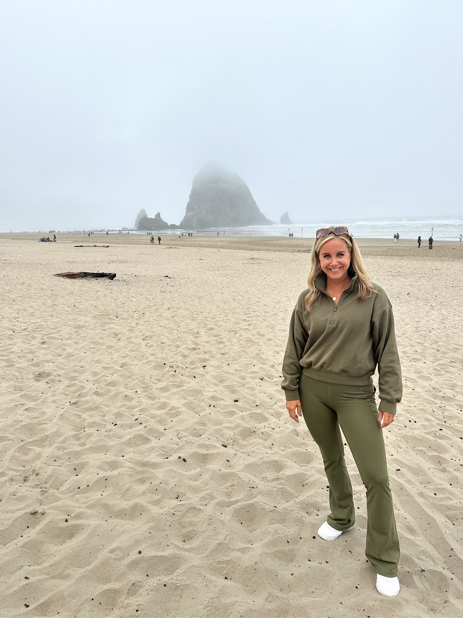 Green leggings and half zip sweatshirt from fabletics. Perfect for fall travel and hiking!

#LTKOver40 #LTKActive #LTKSaleAlert