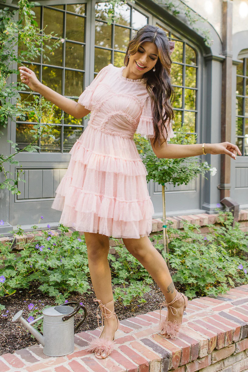 Short Whimsical Dress in Blush - FINAL SALE | Ivy City Co