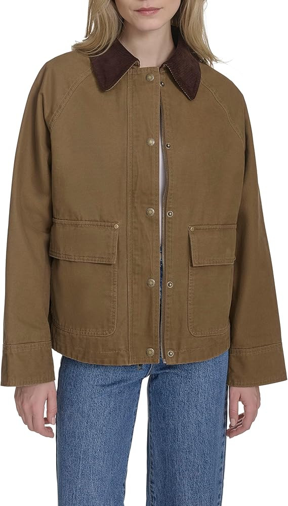 Levi's womens Levi's Women's Short Cotton Barn Jacket | Amazon (US)