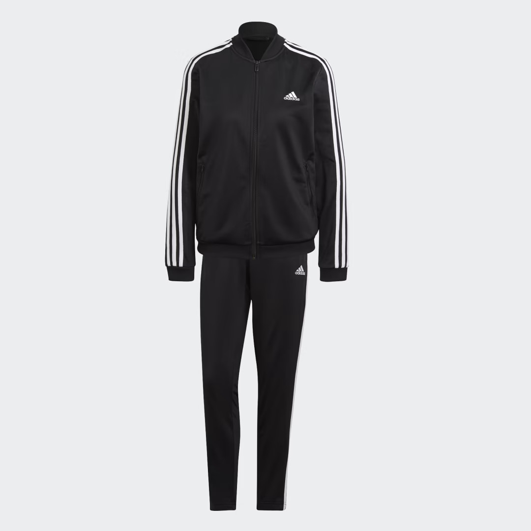 adidas Essentials 3-Stripes Track Suit Black M - Womens Originals Jumpsuits & Bodysuits | adidas (US)