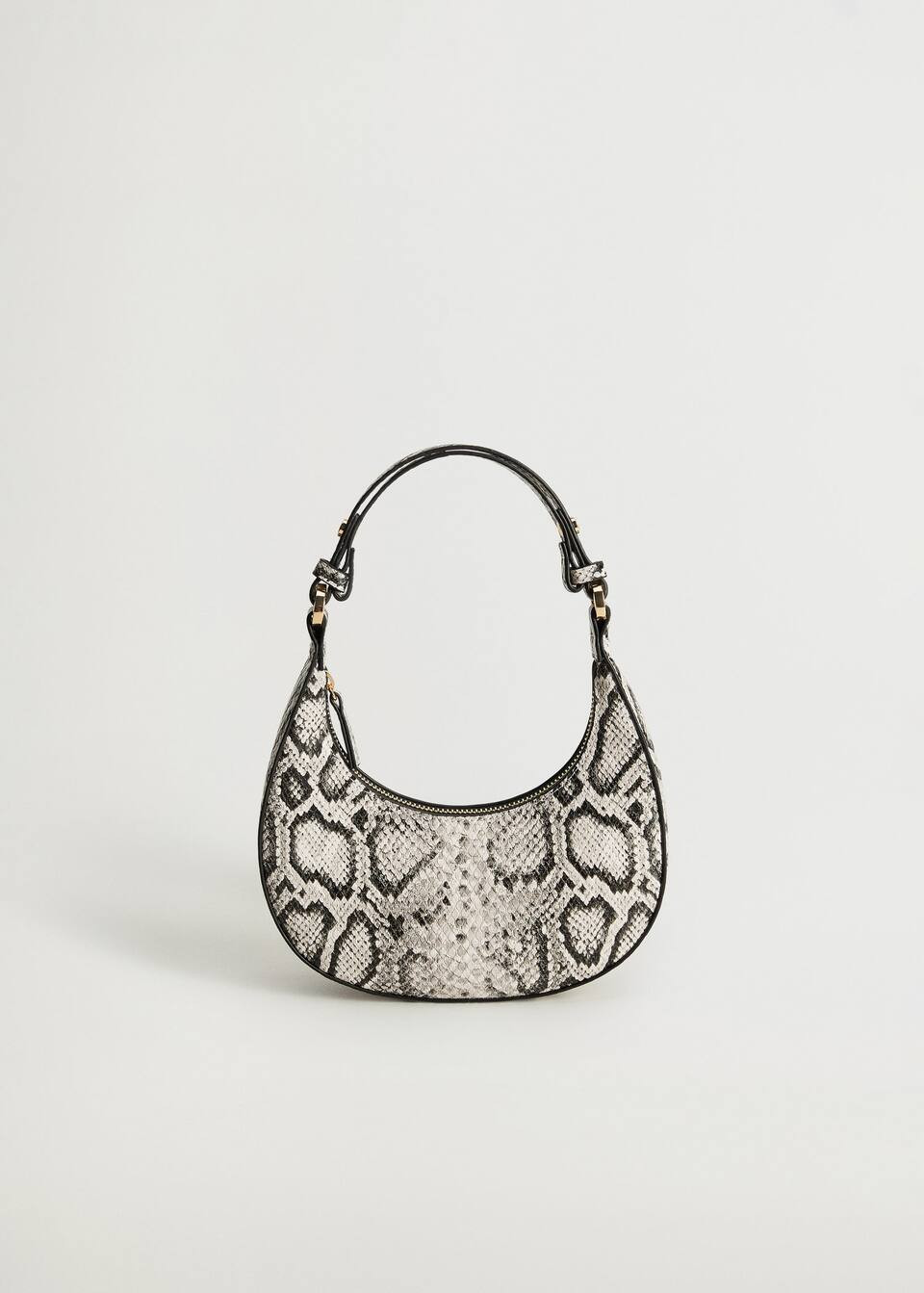 Snake leather round bag | MANGO (US)