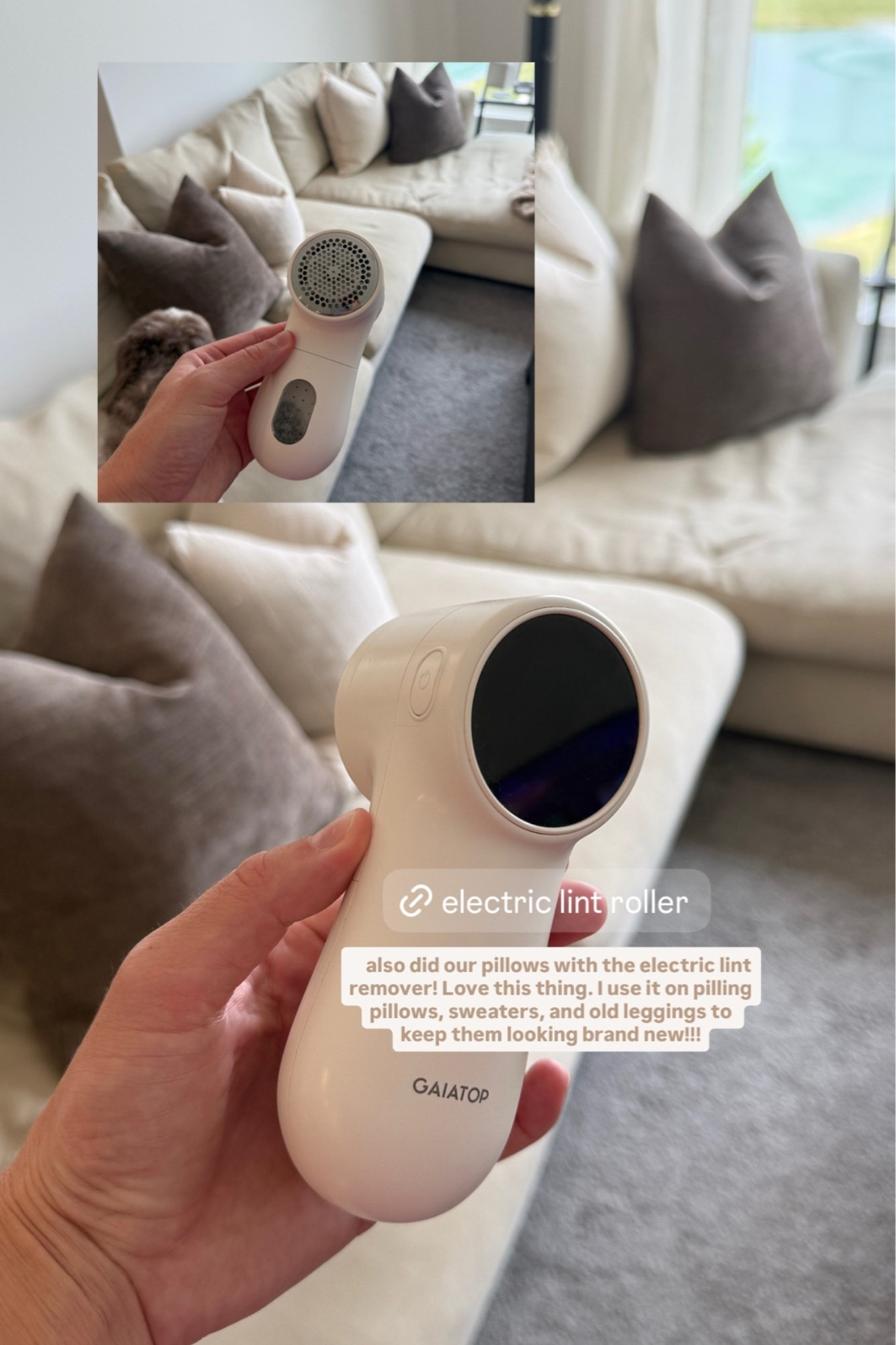 This electric lint remover is such a game changer—especially with sweater season right around the corner!