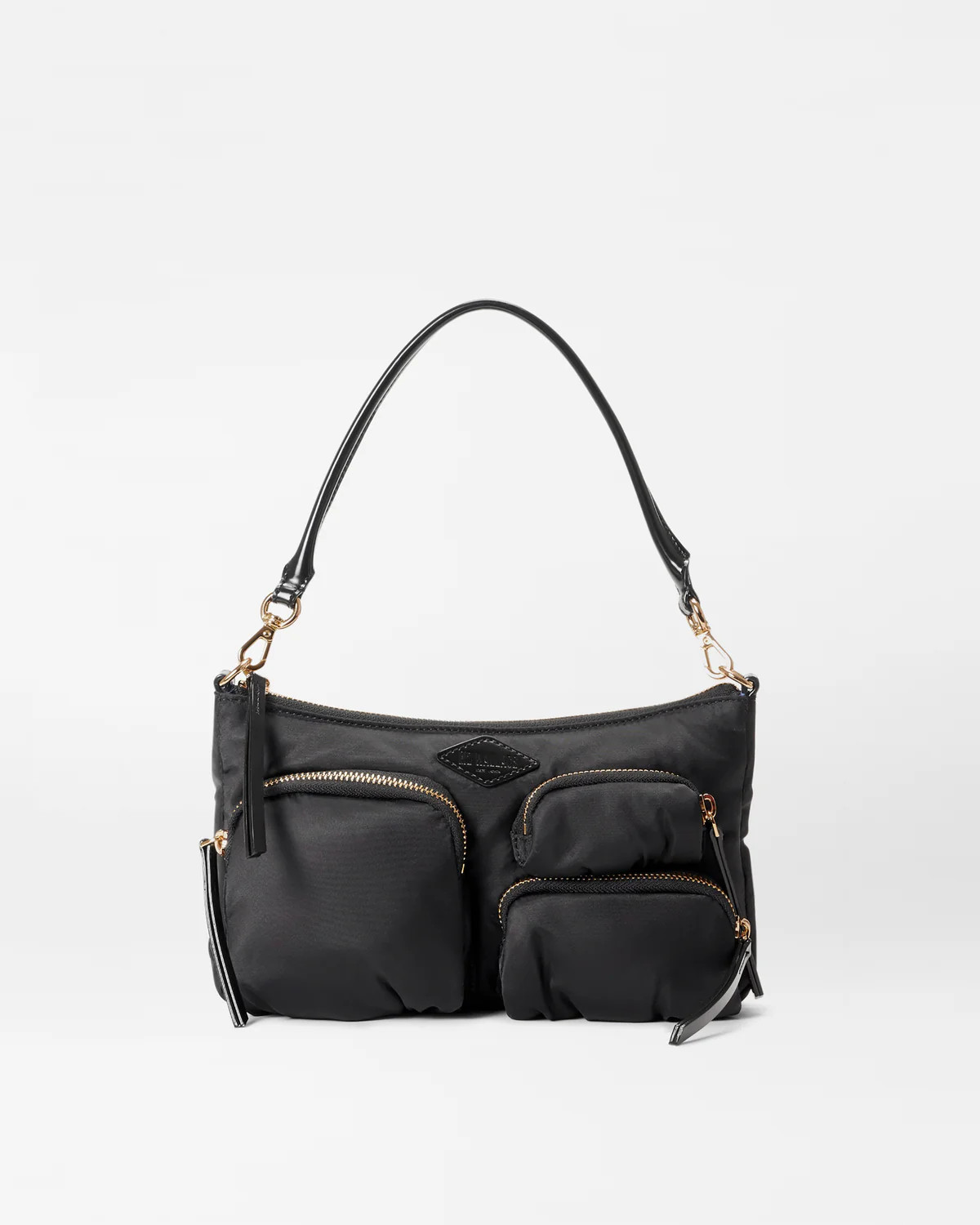 Chelsea Petite Nylon Shoulder Bag in Black | MZ Wallace | MZ Wallace