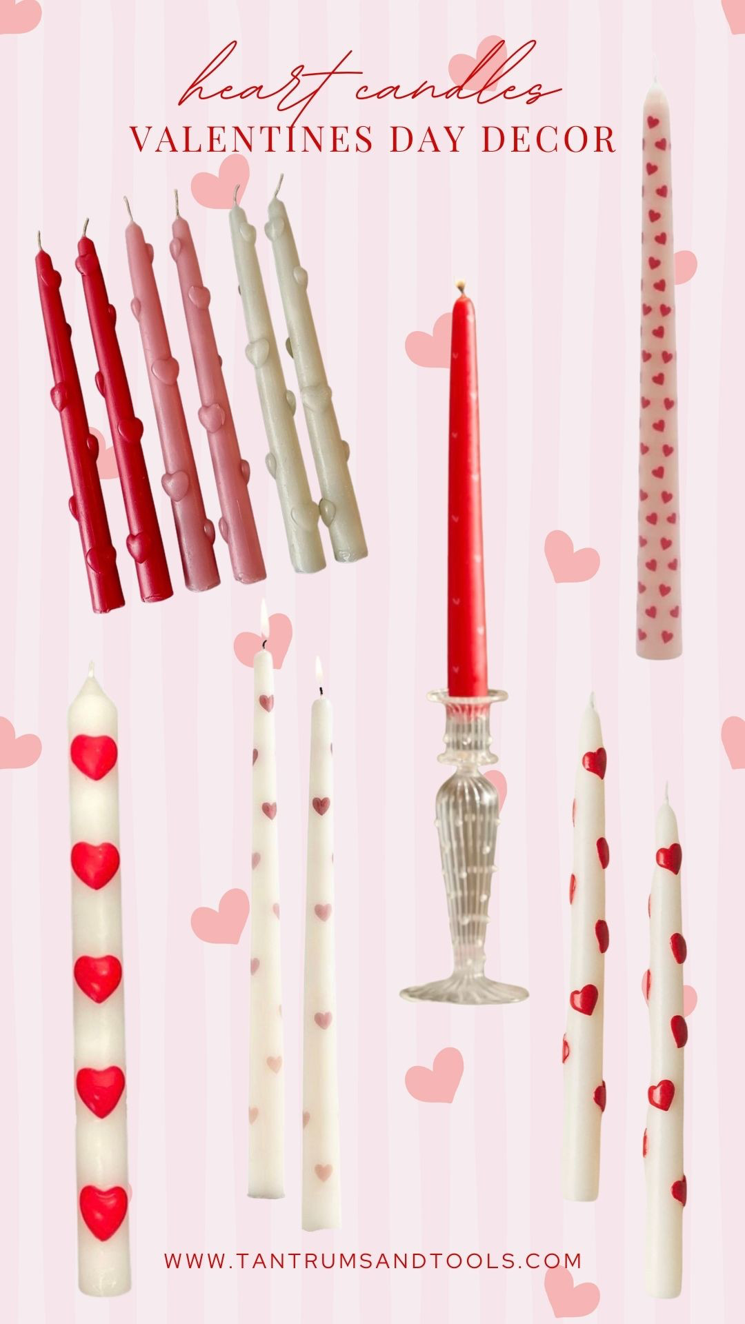 The inspo for my DIY Heart Candles! 

Shop these Valentine's Day Candles here or check out the steps for my DIY version on the blog: www.tantrumsandtools.com/DIY-valentines-decorations

#valentinesdaydecorations #hearts #vdaydecor #anthro #targethomedecor #tapercandles #diningtable #tablescape 

 #LTKSeasonal #LTKHome