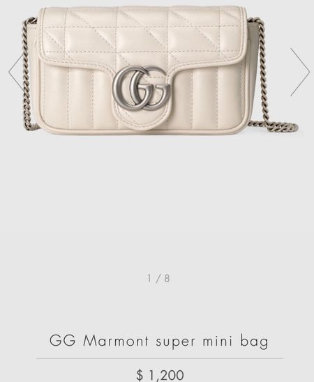 White Gucci marmont bag 
Winter bags 


#LTKitbag #LTKSeasonal #LTKstyletip