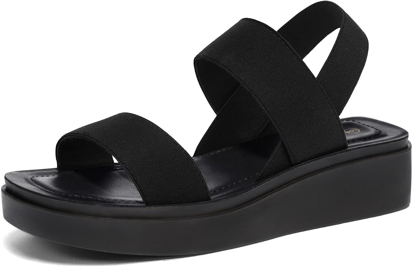 mysoft Women's Platform Wedges Sandals Elastic Slingback Summer Shoes | Amazon (US)