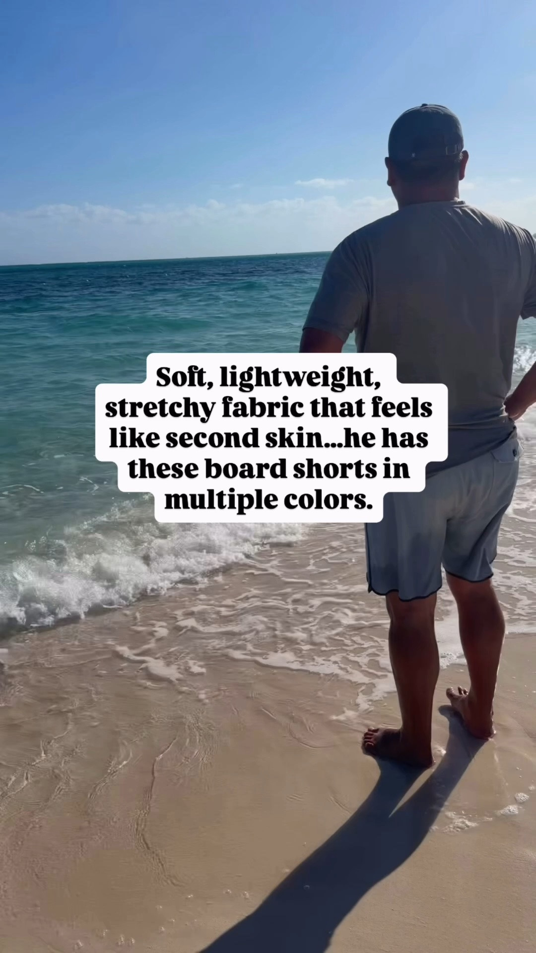 Board shorts that feel like second skin and tech tee two of Randy’s favorites