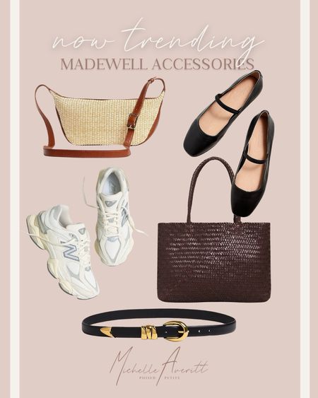 Spring fashions latest trends! I am loving these accessories from Madewell! 

Raffia crossbody, new balance sneaker, spring belt, trending purse, ballet slippers 

#LTKworkwear #LTKover40 #LTKstyletip