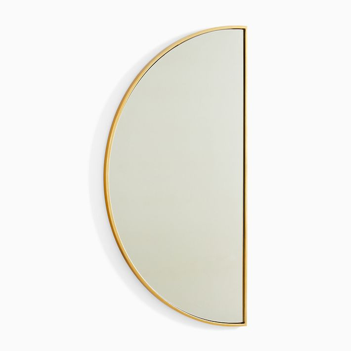 Half-Moon Metal Wall Mirror - Large | West Elm (US)