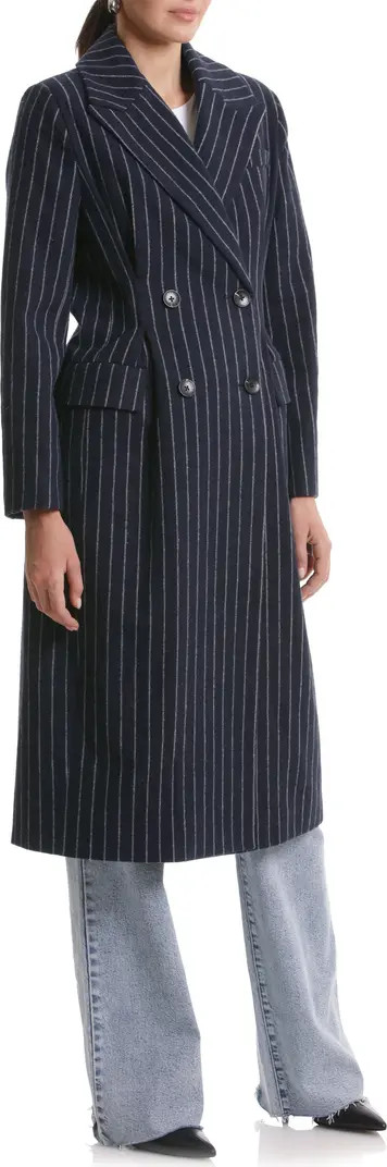Pinstripe Double Breasted Coat | Nordstrom