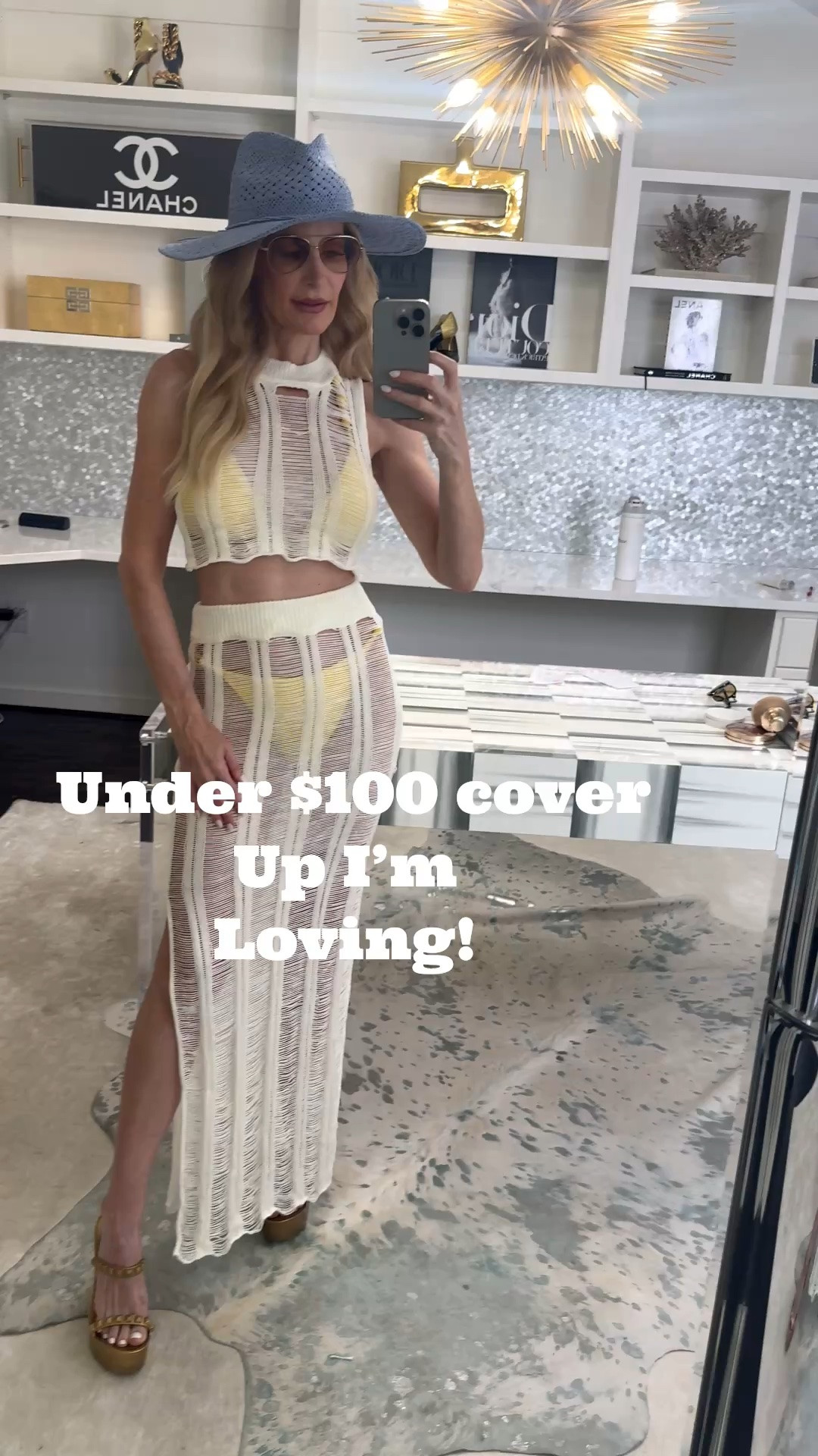 ✨ Loving this chic white cover-up set for summer! It includes both the tank and skirt, is under $100, and looks so much more expensive than it is.

I paired it with this gorgeous yellow swimsuit that’s under $50, and I honestly can’t believe the quality for the price. To finish the look, I added this fabulous blue straw hat for the perfect poolside or beachside outfit.

Everything runs true to size. I’m wearing a size small in the bikini and an XS in the cover-up. Trust me—this entire look is a summer winner!

#LTKootd #LTKOver40 #LTKSwim