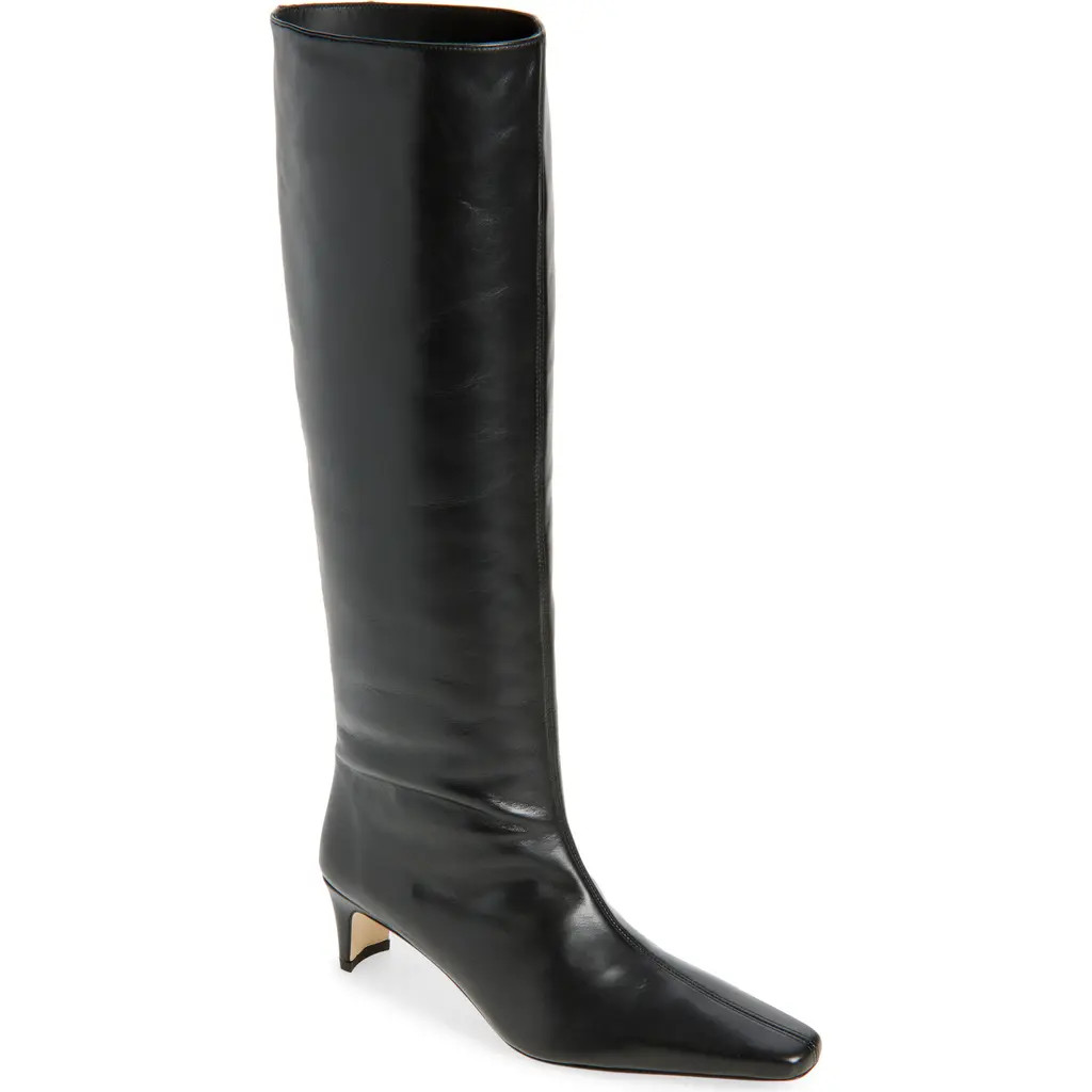 STAUD Wally Knee High Boot in Black Leather at Nordstrom, Size 6.5Us | Nordstrom