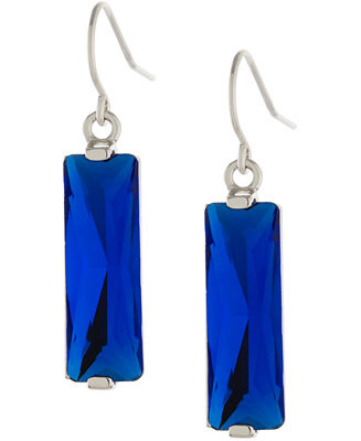 Giani Bernini Crystal Rectangle Drop Earrings in Sterling Silver, Created for Macy's - Macy's | Macys (US)