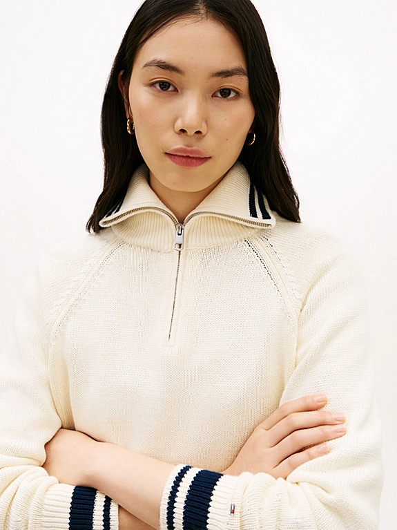 Metal Flag Relaxed Quarter-Zip Jumper | Tommy Hilfiger UK