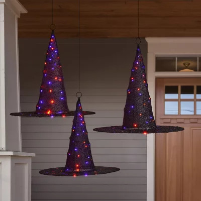 Member's Mark Pre-Lit Witch Hats, Set of 3 | Sam's Club