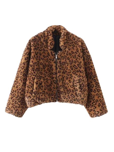 'Jin' Leopard Print Faux Fur Jacket | Goodnight Macaroon