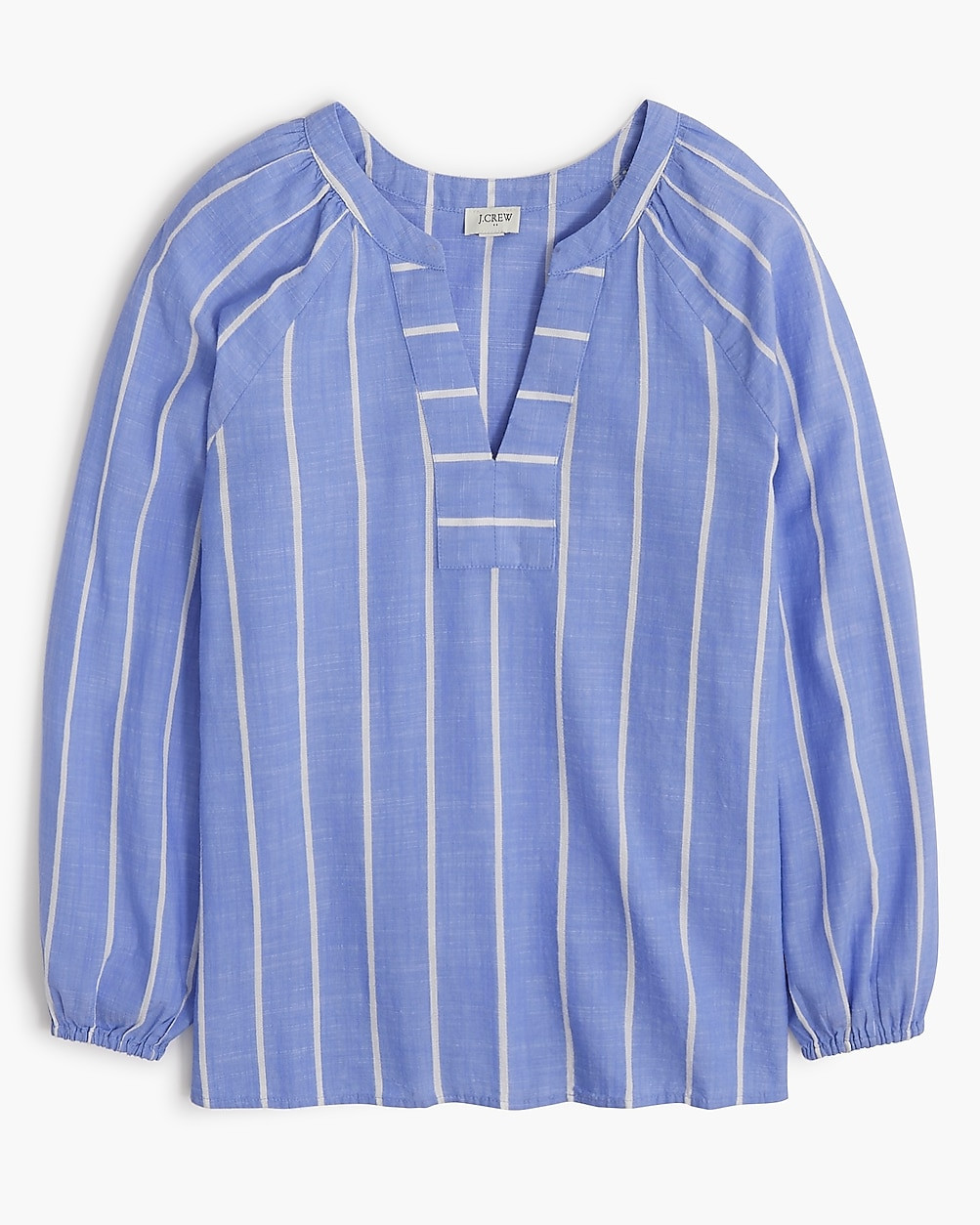 Striped split-neck popover blouse | J.Crew Factory