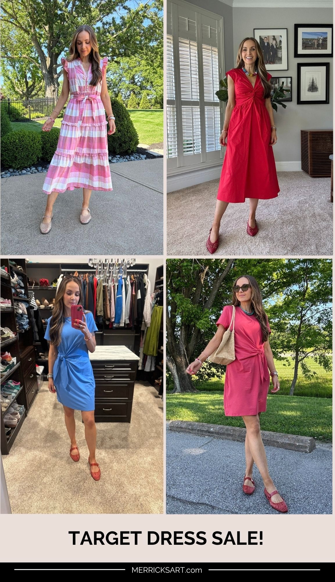 @Target Dresses and skirts are on sale through Saturday! I sized up in the blue and coral dresses but all others I am in a small.

#LTKSaleAlert