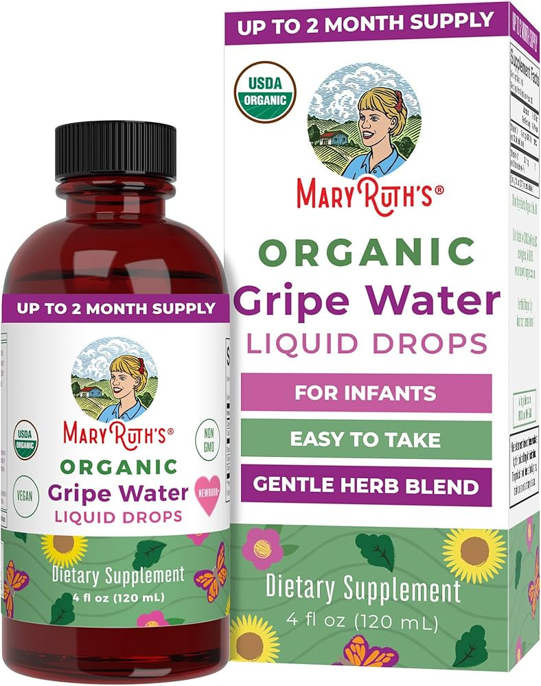 USDA Organic Gripe Water for Babies by MaryRuth's | Herbal Blend for Little Tummies | Baby Essent... | Amazon (US)