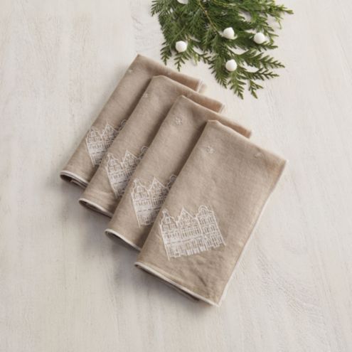 Gingerbread Lane Napkins - Set of 4 | Ballard Designs, Inc.