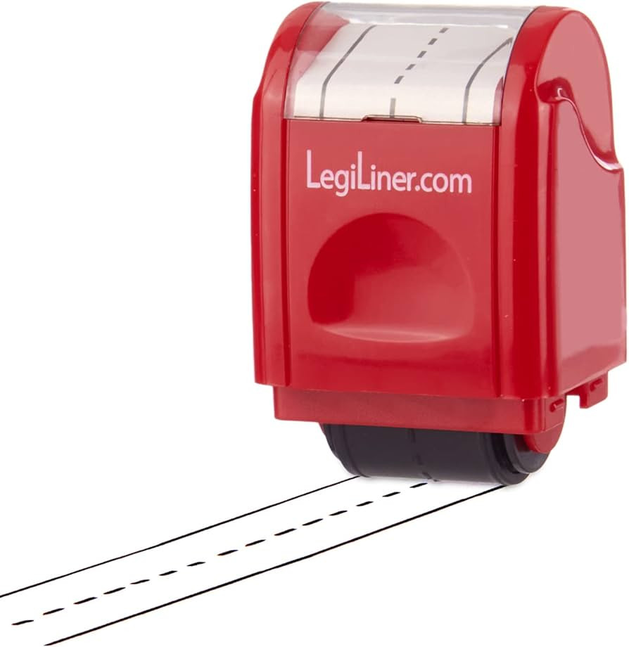 LegiLiner Self-Inking Teacher Stamp-3/4 inch Dashed Handwriting Lines Roller Stamp | Amazon (US)
