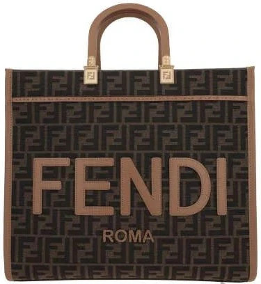 Fendi Women's Sunshine Medium Tote Bag in Brown | Size UNICA | 8BH386ALVY | LOZURI