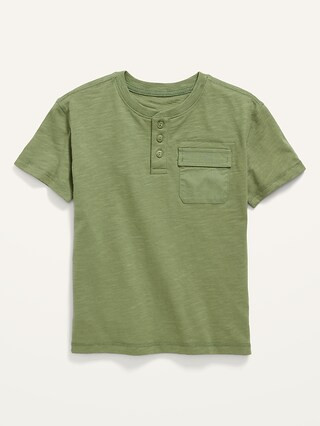 Short-Sleeve Henley Utility Pocket T-Shirt for Boys | Old Navy (US)