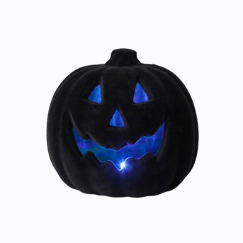 Flora Bunda 8-in Lighted Pumpkin Tabletop Decoration Lantern | Lowe's