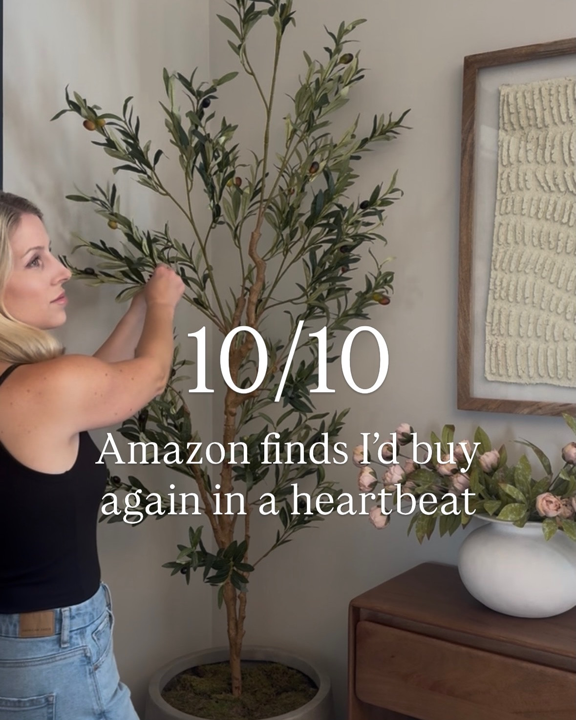 Amazon home finds I’d buy again in a heartbeat 🤎

These are the Amazon purchases that have stood the test of time in our home—from decor staples like my faux olive tree and oversized arched mirror to everyday favorites like our retractable charger and knife block.

Shop all of my favorite Amazon home decor, kitchen finds, organization products, patio furniture, faux flowers, and home essentials here.

Amazon home finds | Amazon favorites | home decor | neutral home decor | faux olive tree | oversized arched mirror | kitchen decor | Serena and Lily inspired patio chairs | faux peonies | home organization

#LTKHome #LTKSaleAlert