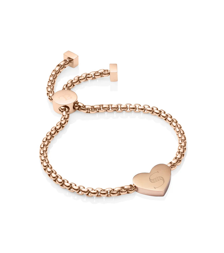 Personalize Heart Bracelet (Rose Gold) | Abbott Lyon