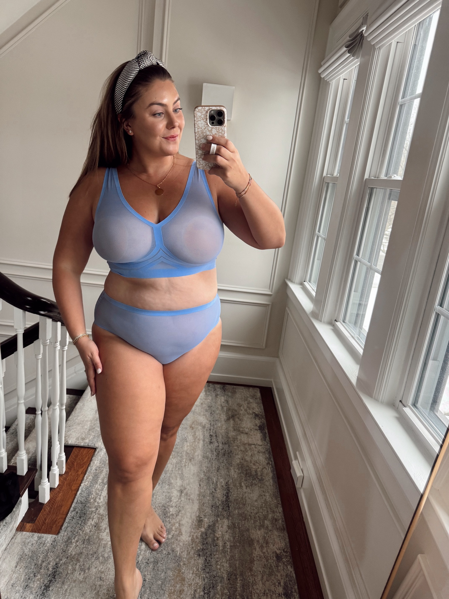 Wearing size 2XL in sheer bralette & XL in panties. Use code CARALYNFS15 for 15% off + free shipping @joineby #ebypartner

#LTKMidsize #LTKStyleTip #LTKBeauty
