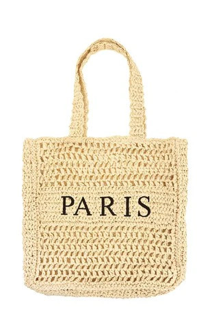 Paris Straw Tote Bag | Sexy Modest