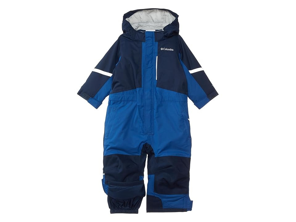 Columbia Kids Bugatm III Suit (Infant) Kid's Snow Bibs One Piece Mountain Blue/Collegiate Navy : 3-6 Months, Nylon | Zappos