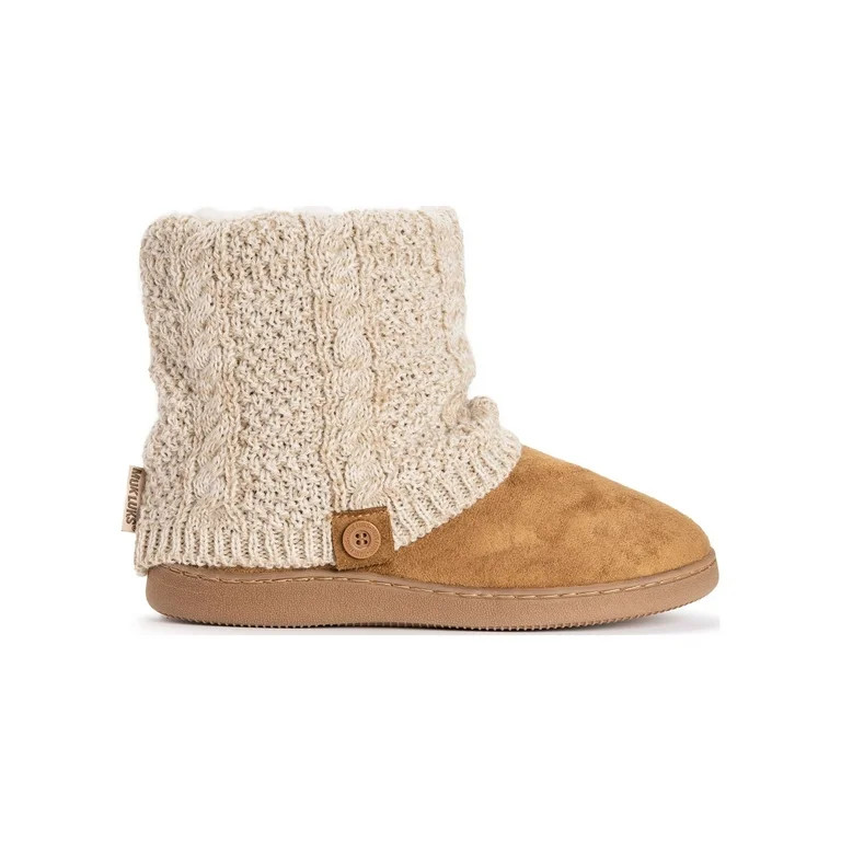 Muk Luks Women's Cable Knit Bootie | Walmart (US)