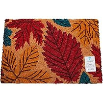 ED Autumn Leaves Door Mat Non-Slip Natural Coir Indoor & Outdoor Welcome Mat 60 x 40cm | Amazon (UK)