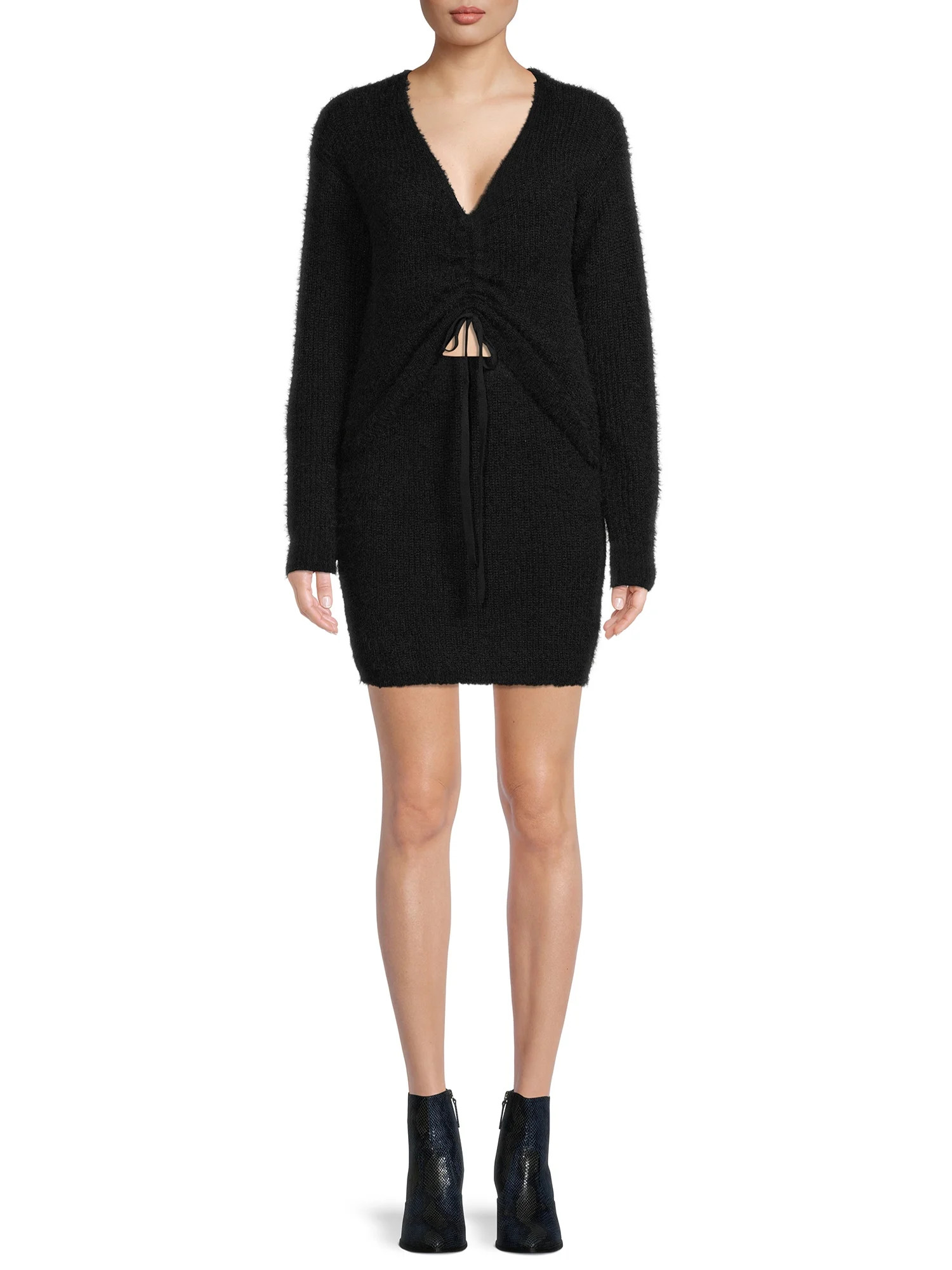 Sunset & Sixth Women's Juniors' Feather Yarn Sweater & Skirt Set | Walmart (US)