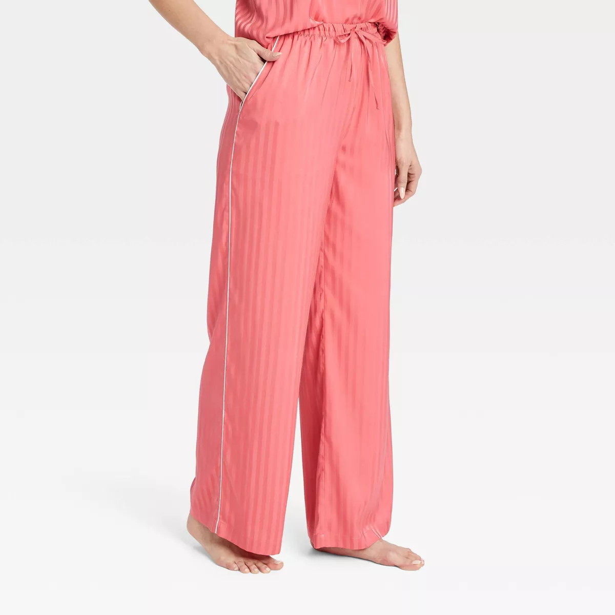 Women's Luxury Collection Shadow Striped Satin Pajama Pants - Auden™ | Target