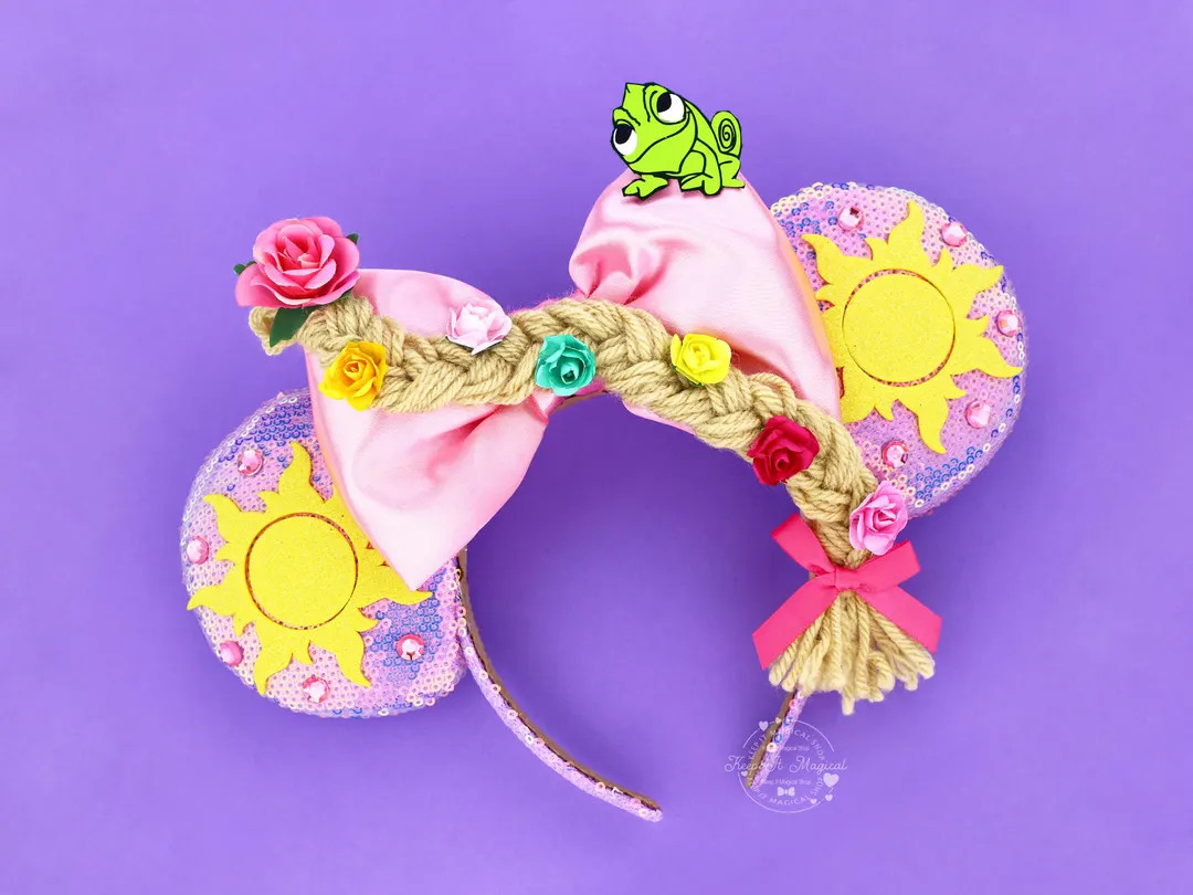 Rapunzel Ears Pascal Tangled Minnie Ears Tangled Ears Princess Rapunzel Mickey Ears Rapunzel Dres... | Etsy (US)