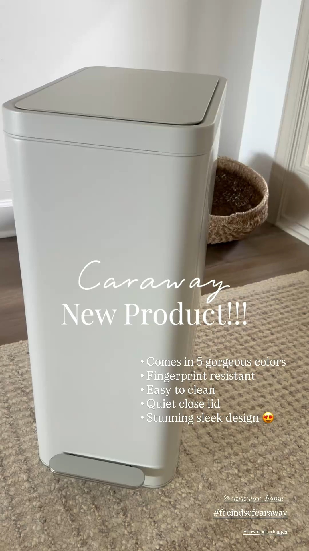 It’s here!!! The new trash can from @Caraway 🤍

• Fingerprint resistant
• Easy to clean
• Quiet close lid
• Stunning sleek design 


Pair it with their new Recycling Bin!!! 
 
Use my code RebekahR10 at checkout! 


#trashcan #recyclebin #aesthetickitchen #kitchenessentials #kitchendecor #kitcheninspo #carawayhome #newproductlaunch 

#LTKHome