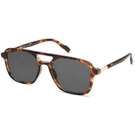 Retro Aviator Sunglasses,Trendy Rectangle Womens Mens Shades Glasses Tortoise Frame Mother's Day Gift | Walmart (US)