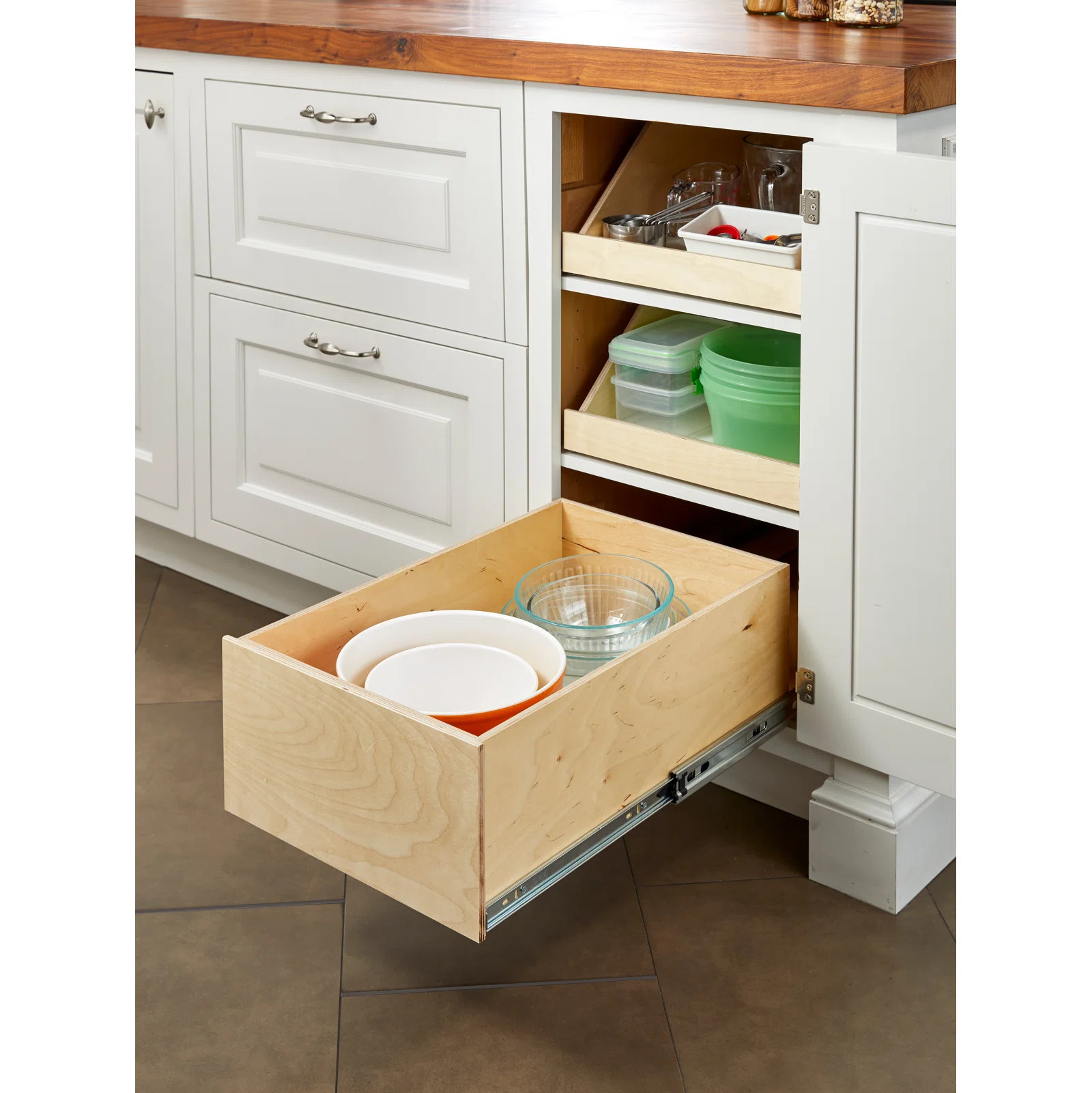 Slide-A-Shelf Made-To-Fit 8 Inch High Box Unit Full Extension Rails with Soft Closing Feature | Wayfair North America