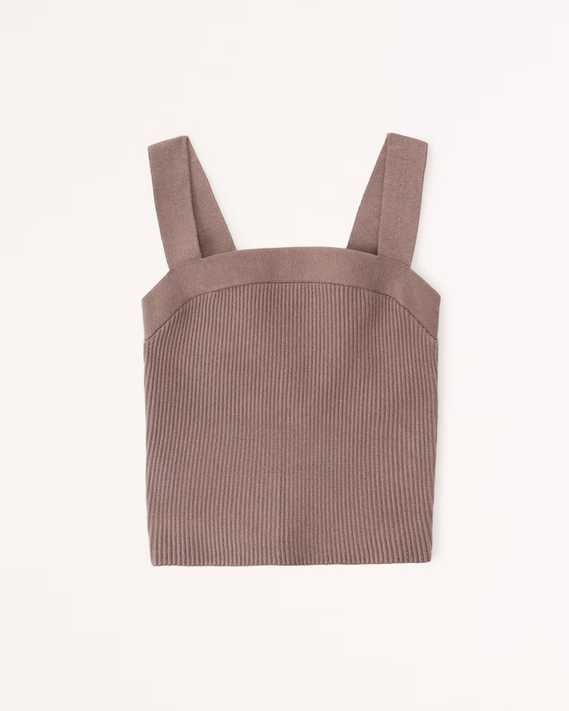 Abercrombie & Fitch Women's Ottoman Squareneck Tank in Brown - Size S | Abercrombie & Fitch (US)