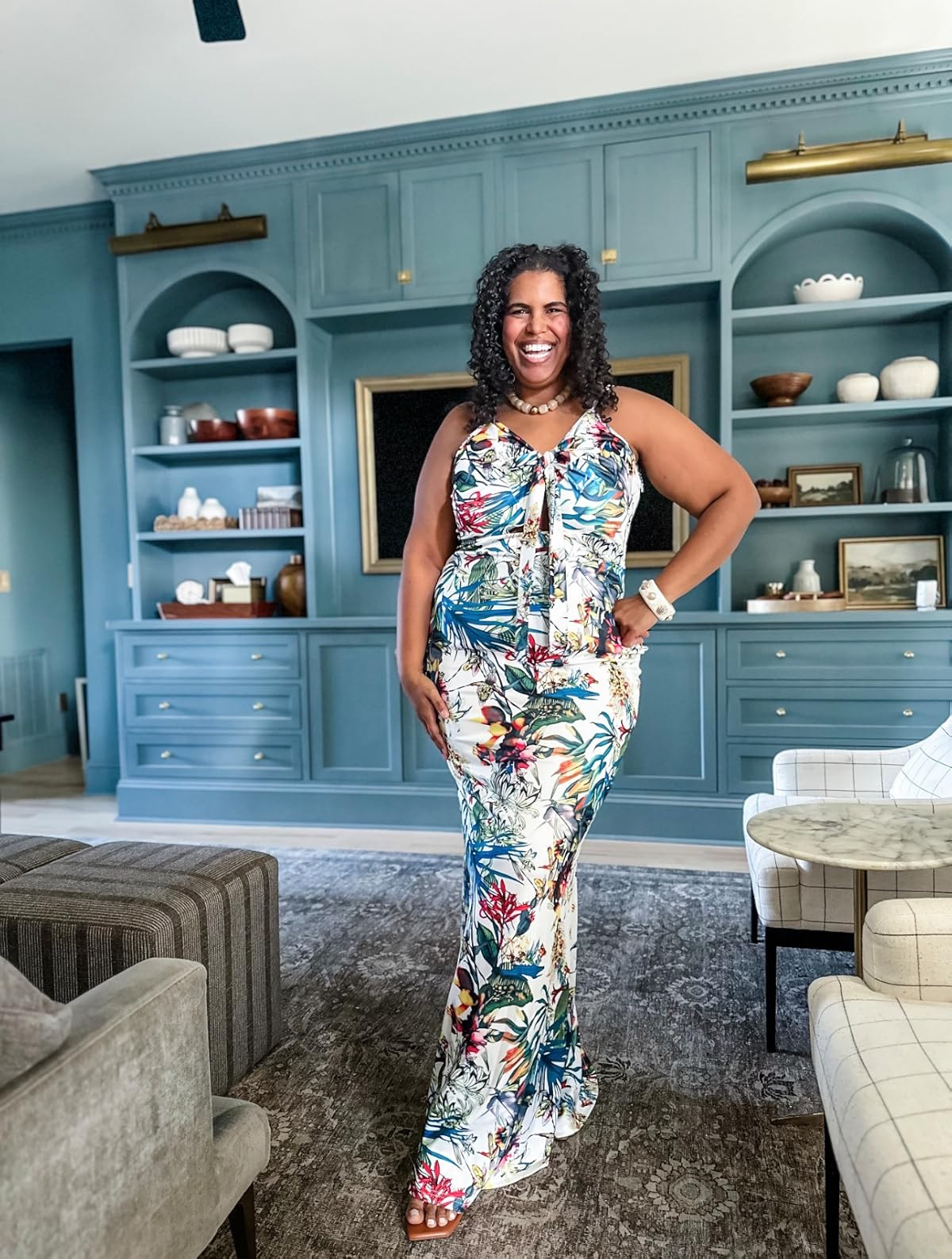 Feeling fabulous in this maxi dress! Super long and good stretch, so tall and curvy body approved, I’m wearing size xxl. #summerstyle #amazonfashion 

 #LTKootd #LTKOver40 #LTKPlusSize