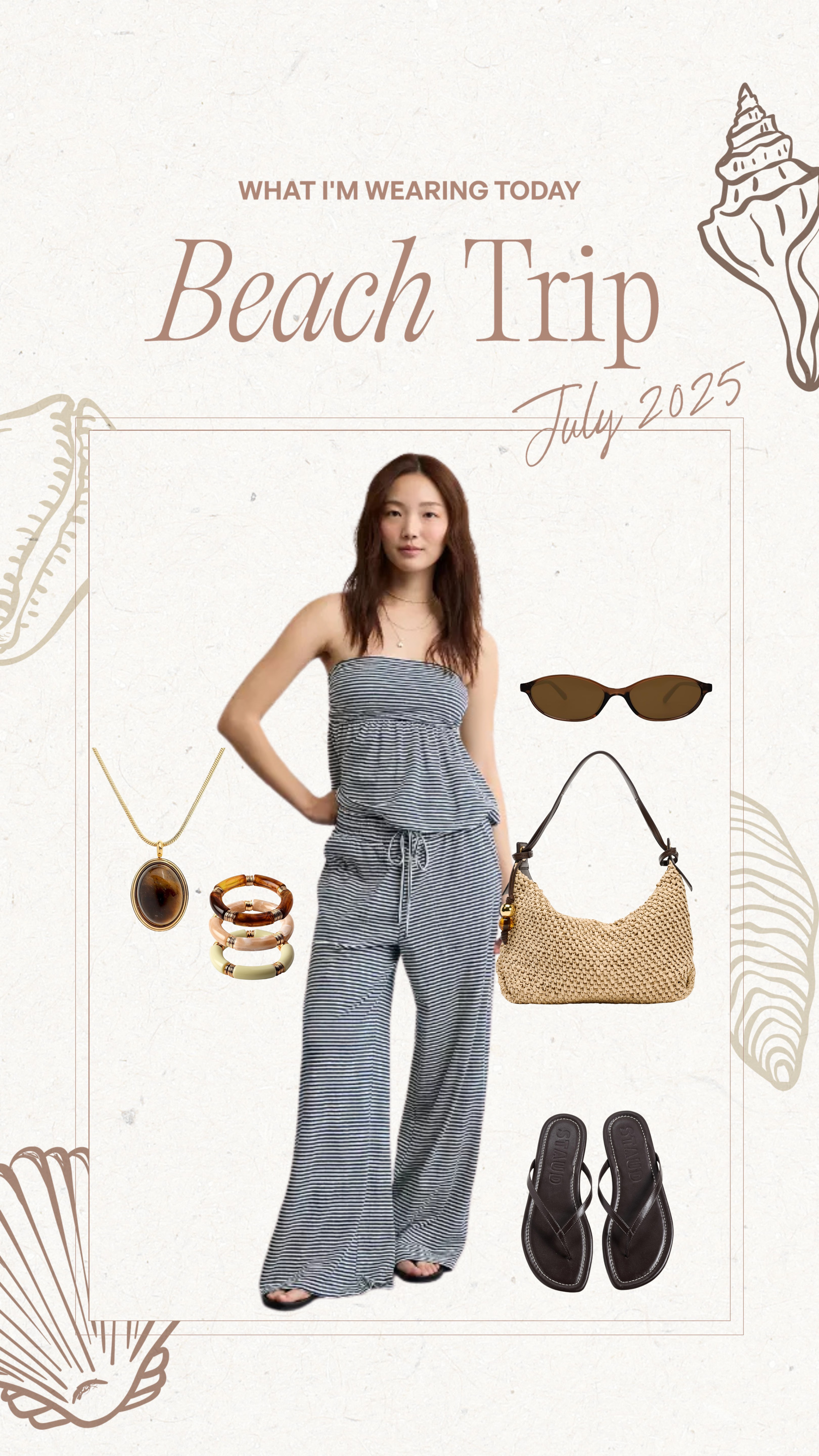 Beach fit day 1!!! 🤎 I got a medium top and large pants 

#LTKMidsize #LTKSeasonal #LTKSaleAlert