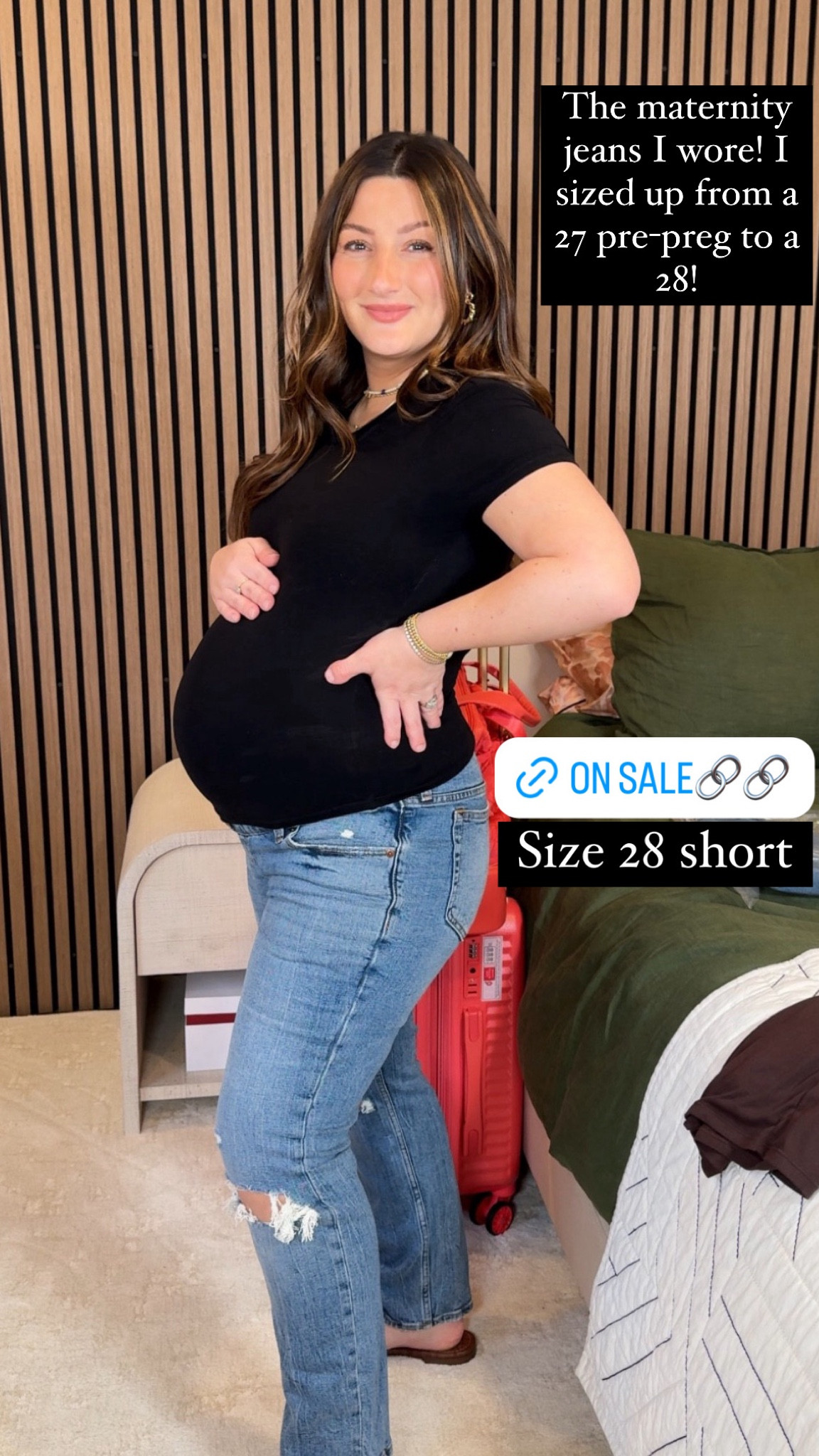 🌟 On Sale Now! 🌟 
Use code: DENIMAF Abercrombie denim sale 25% off!! .+ stackable code!
Petite friendly maternity jeans with an elastic belly band for extra comfort!  Available in tons of washes!

Wearing a size 28 short
 (I sized up from my pre-pregnancy size 27 short)

Abercrombie maternity clothes, maternity jeans, petite jeans, Abercrombie denim, A&F denim, what to wear when you’re pregnant 

#LTKxAF #LTKSaleAlert #LTKBump