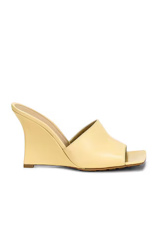 Bottega Veneta Stretch Mule Wedges in Moonbeam | FWRD | FWRD 