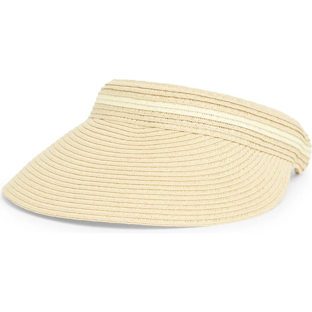 NORDSTROM RACK Solid Visor in Natural at Nordstrom Rack | Nordstrom Rack