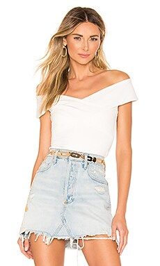 superdown Liana Cross Front Top in White from Revolve.com | Revolve Clothing (Global)