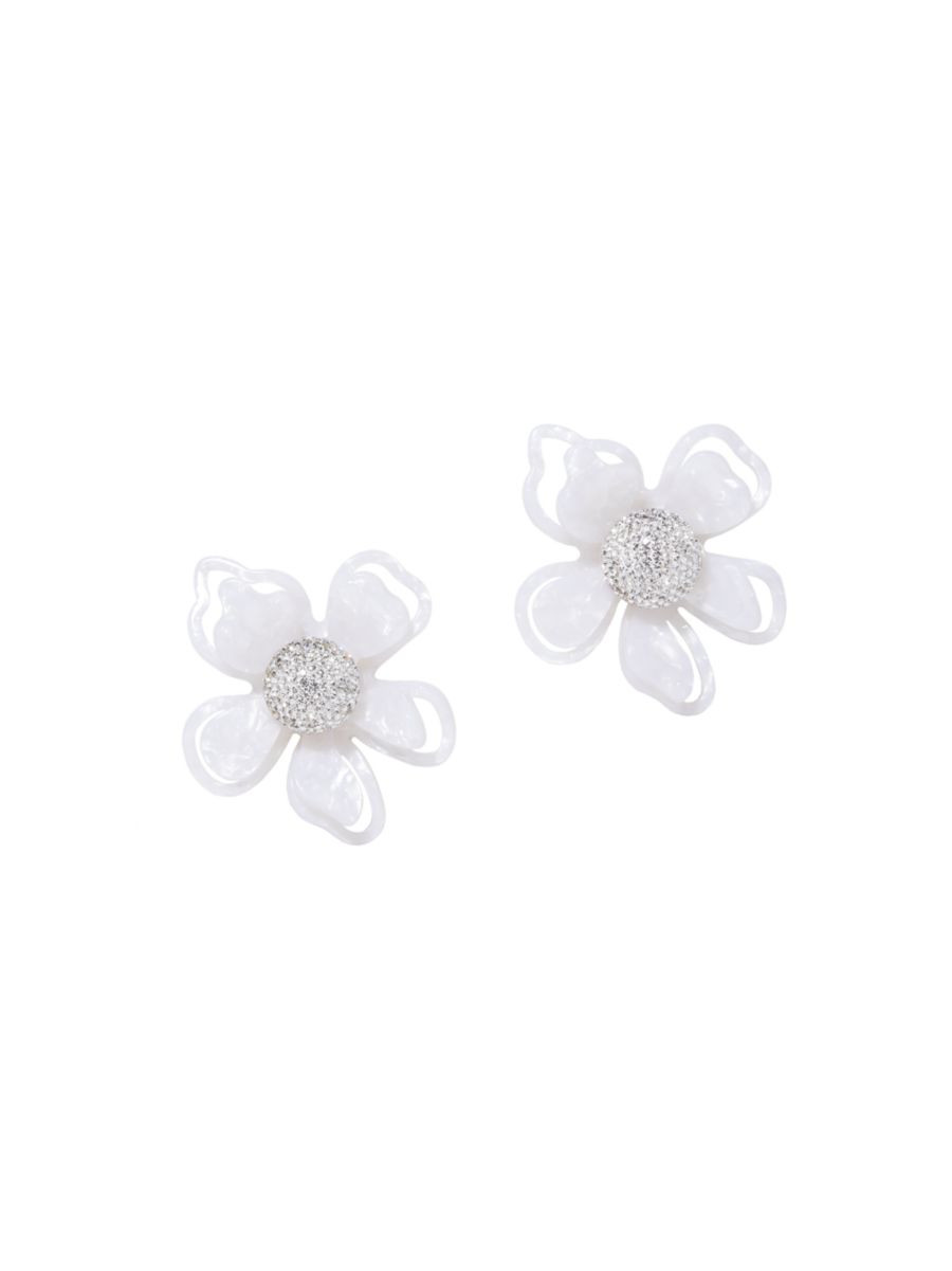 Azalea Acetate & Crystal Stud Earrings | Saks Fifth Avenue